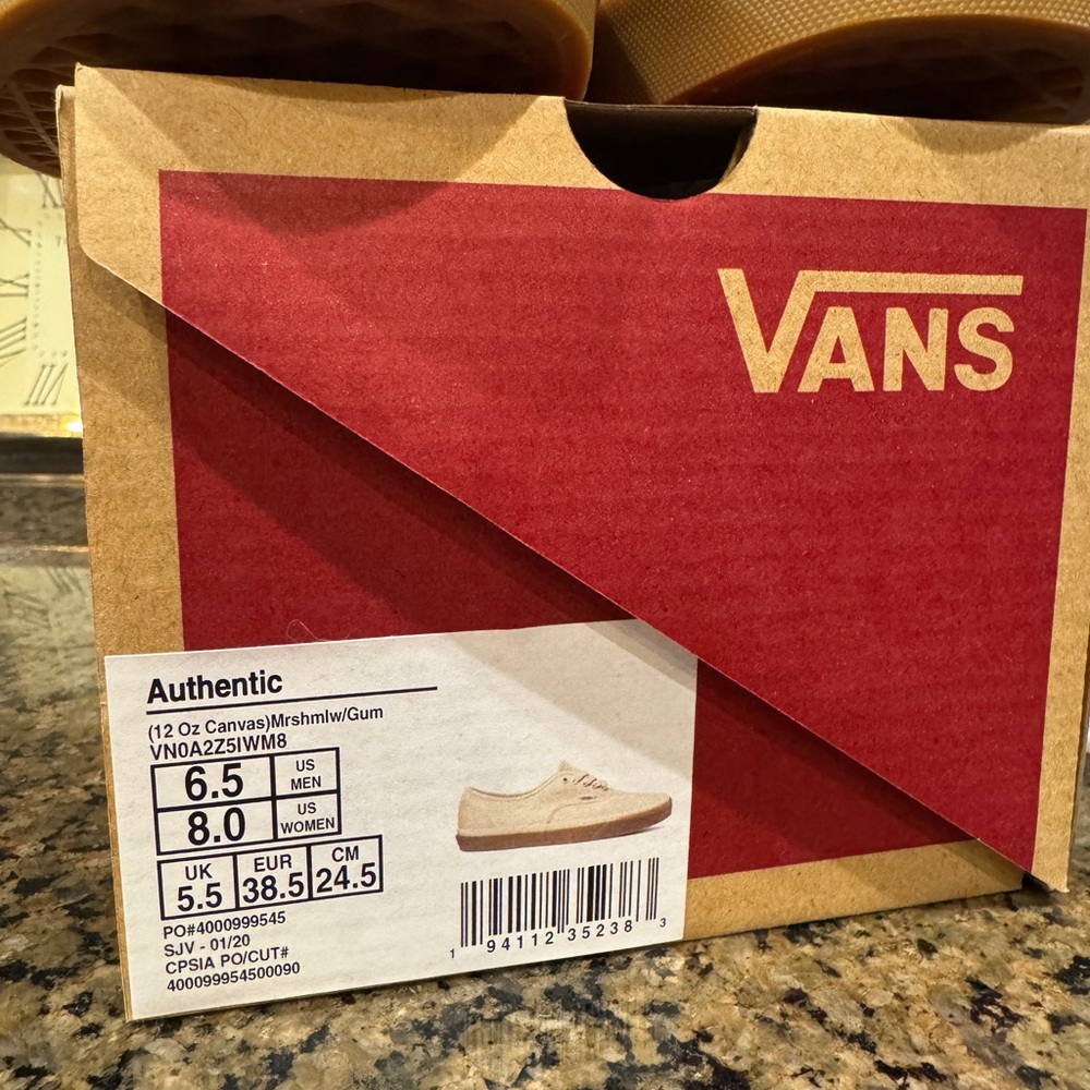 Unisex Vans Marshmallow /Gum - Picture 5 of 5